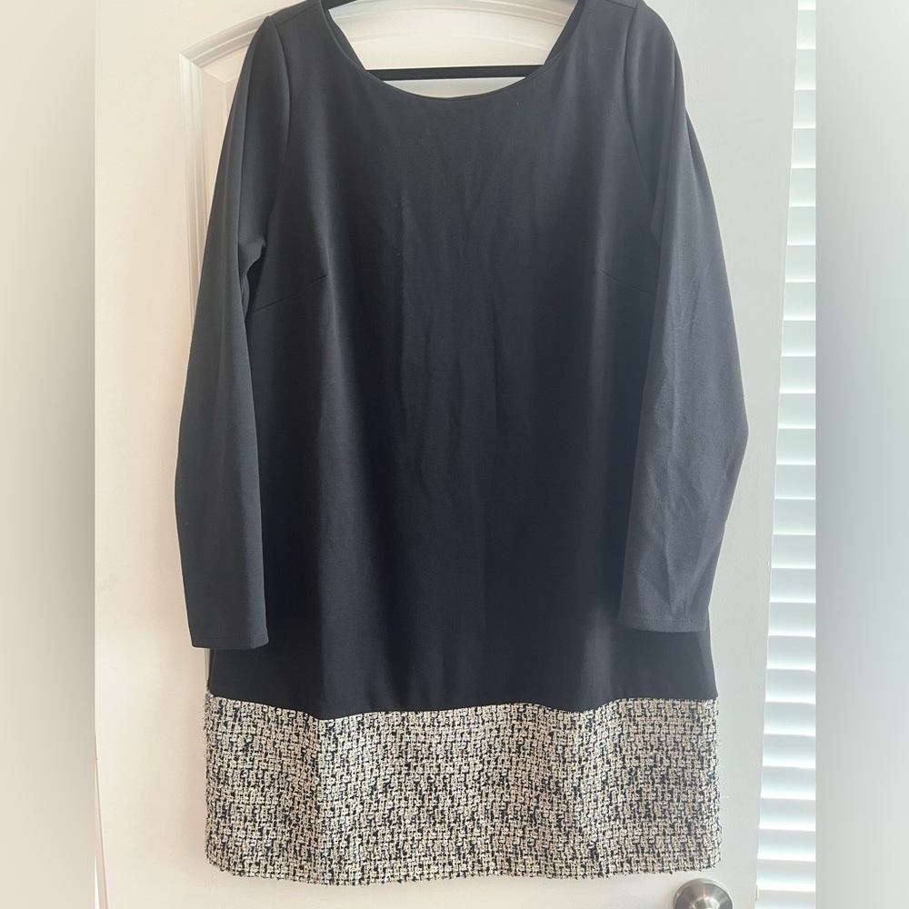 Rachel Zoe for A Pea in the Pod black maternity dress with knit bottom